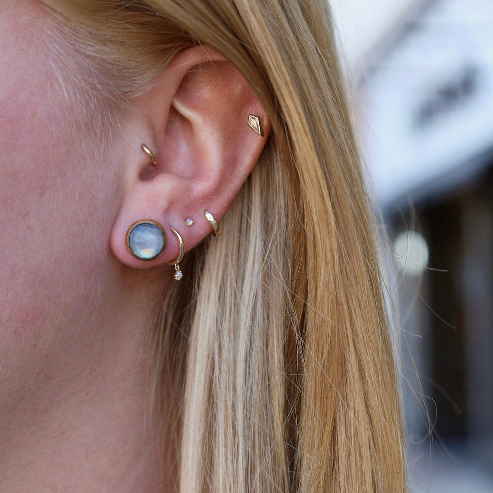 
                      
                        EAR Small Crescent Rim Post Earrings with Moonstone
                      
                    