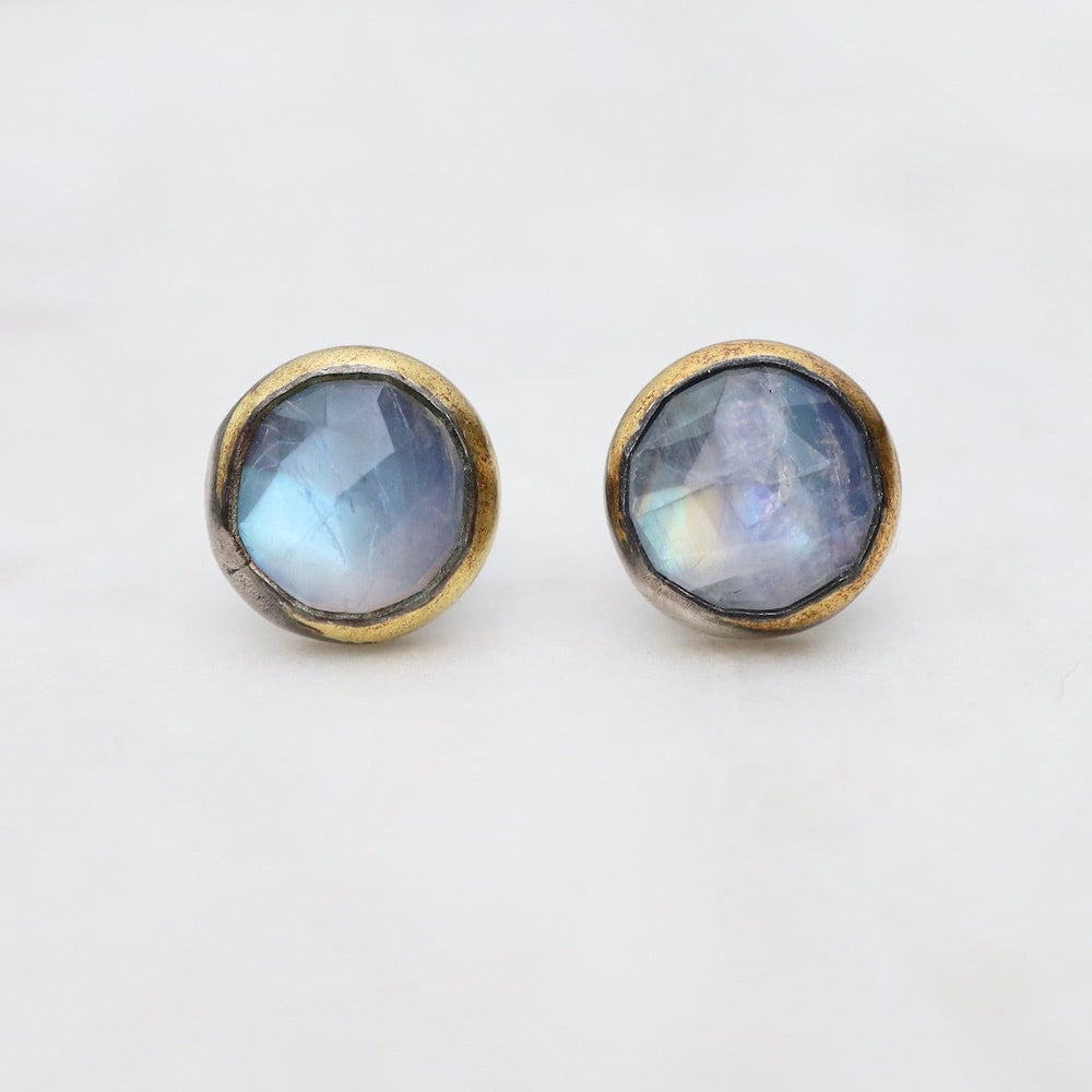 
                      
                        EAR Small Crescent Rim Post Earrings with Moonstone
                      
                    