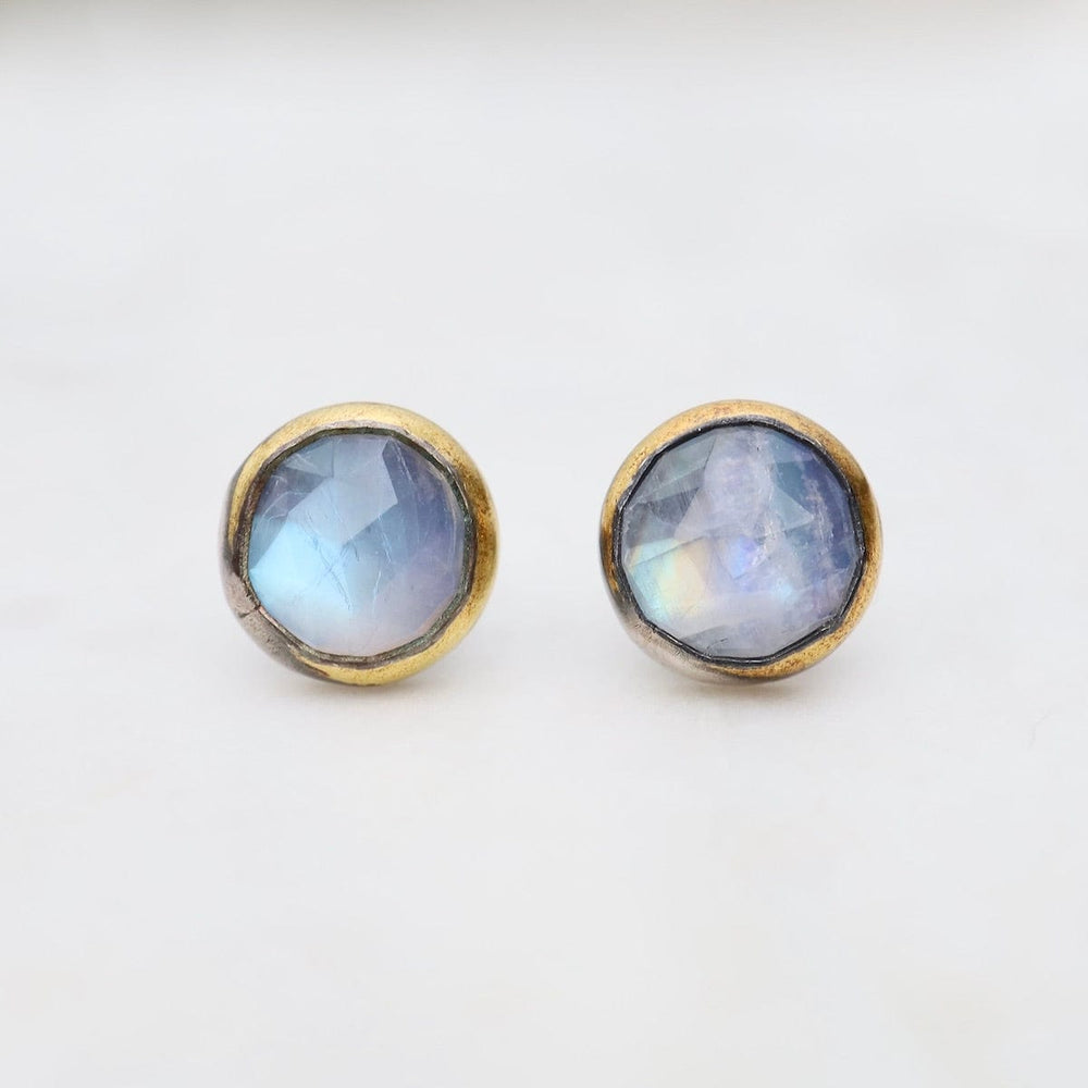 
                      
                        EAR Small Crescent Rim Post Earrings with Moonstone
                      
                    