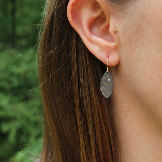 EAR Small Diamond Petal Earrings