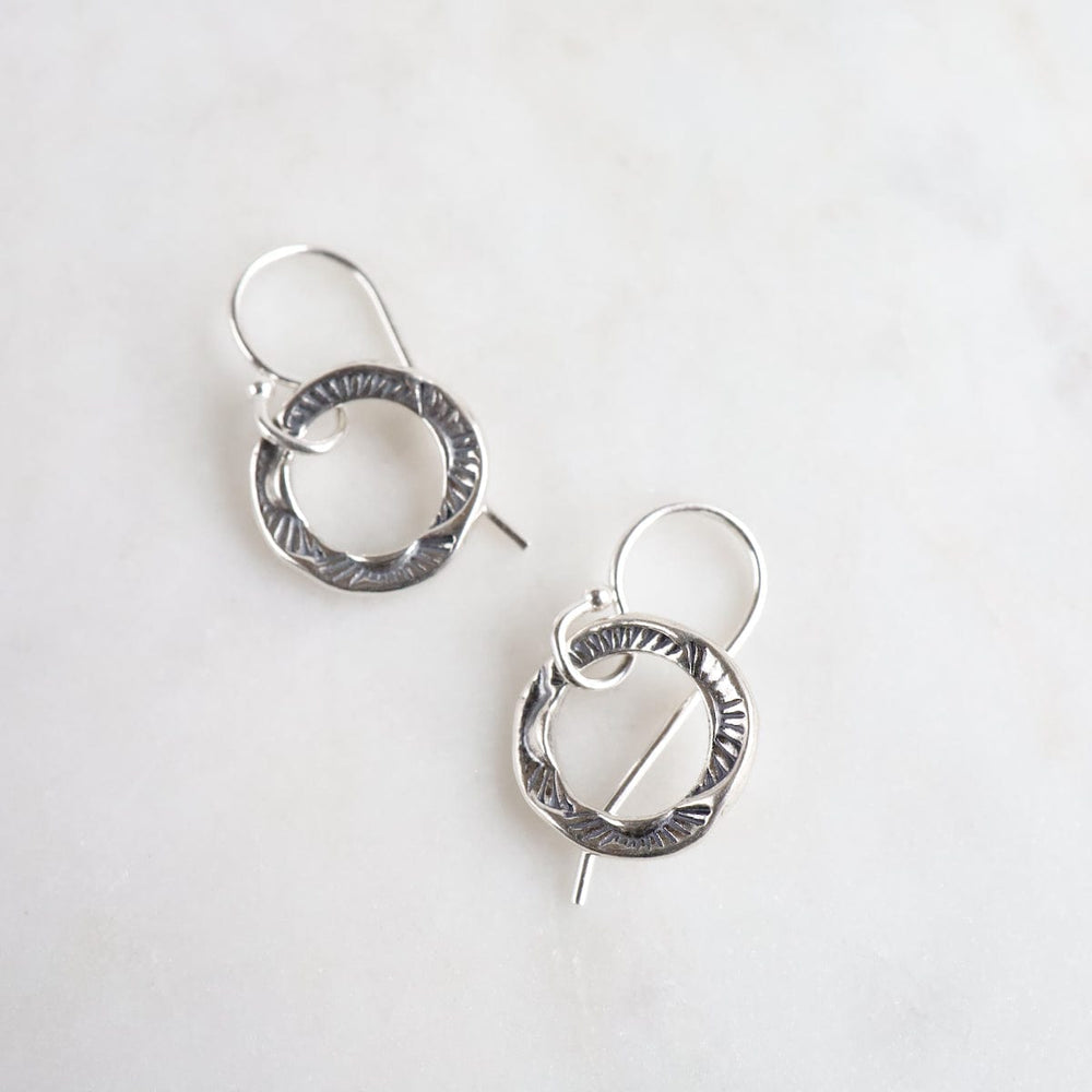 
                      
                        EAR Small Flower Stamped Hoop Earrings
                      
                    