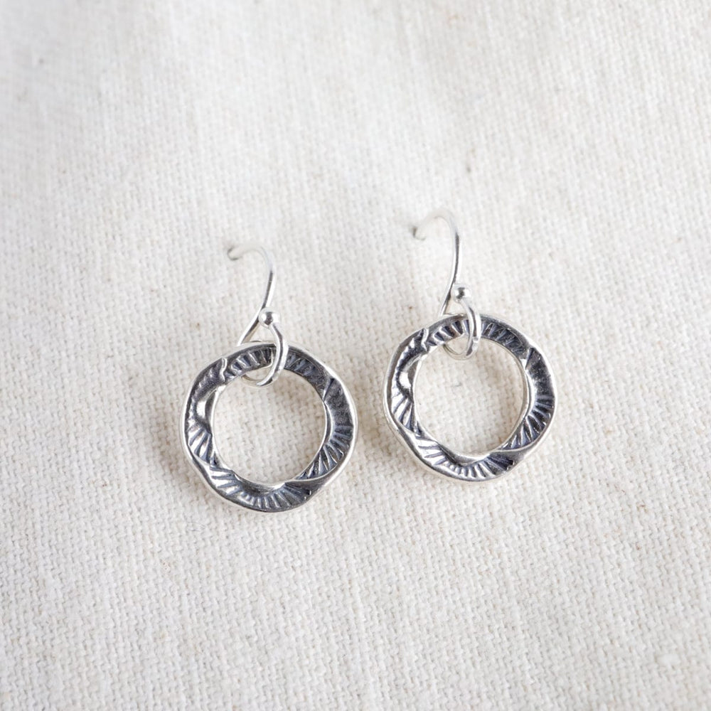 
                      
                        EAR Small Flower Stamped Hoop Earrings
                      
                    