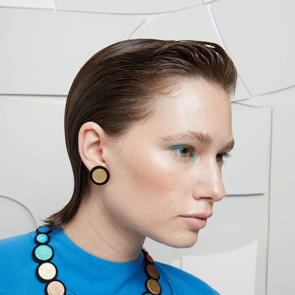 EAR Small Gold Rainbow Earrings