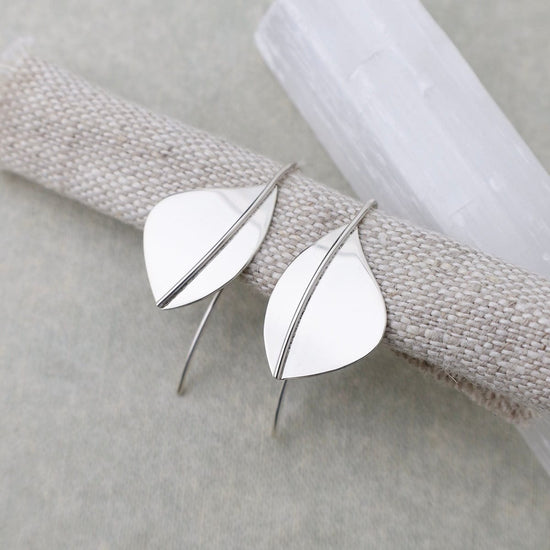 Small Monstera Leaf Post Earrings (Sterling Silver) - 1 pair