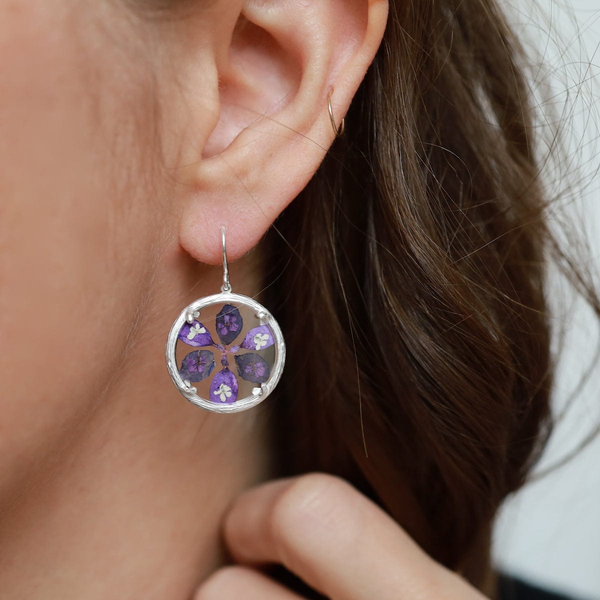 EAR Small Mandala Earrings- Recycled Sterling Silver