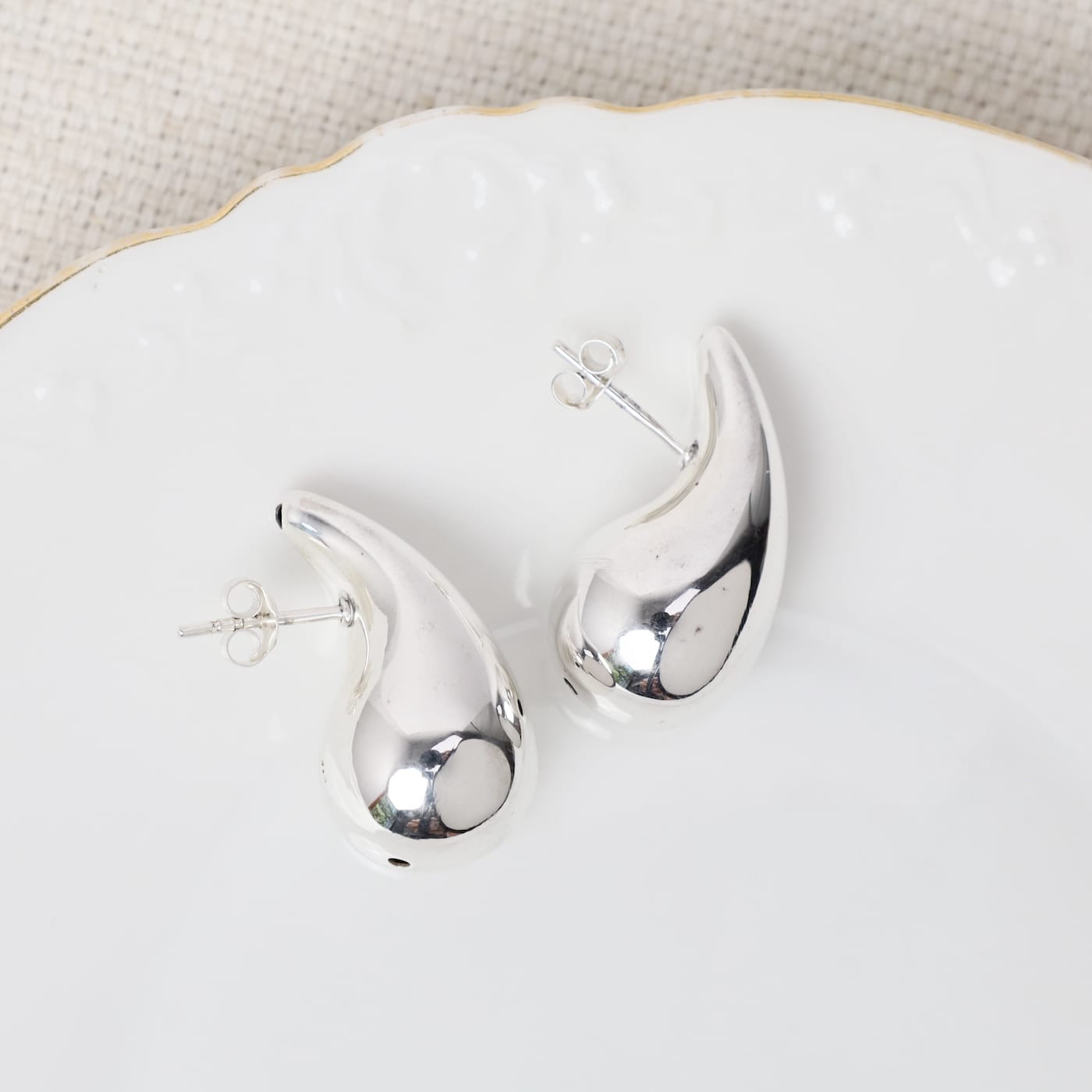 EAR Small Sterling Silver Raindrop Earrings