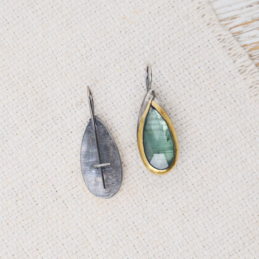 
                  
                    EAR Small Teardrop Fold Earrings with Sky Blue Kyanite
                  
                