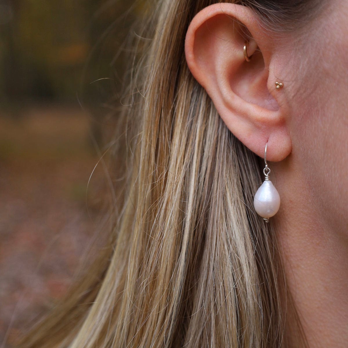 Bridal Teardrop Pearl Earrings | Rebekajewelry