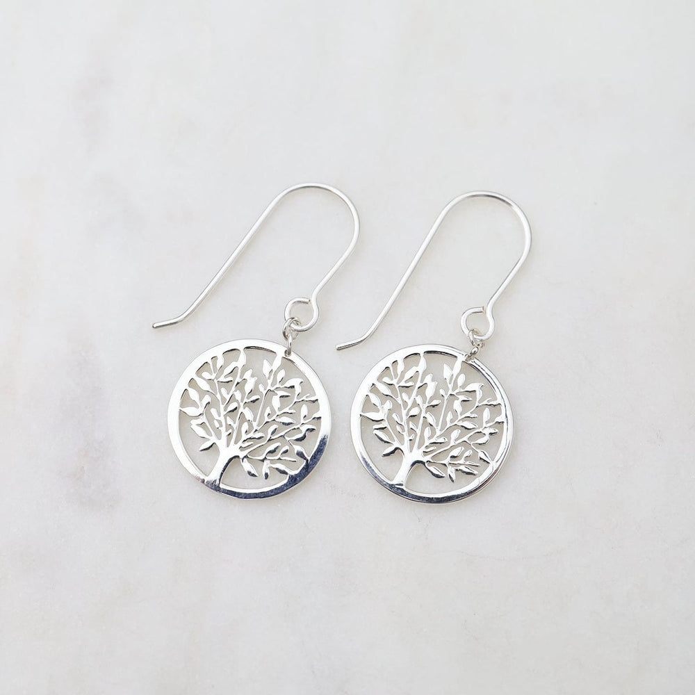 
                      
                        EAR Small Tree of Life in Circle Earrings – Sterling Silver
                      
                    