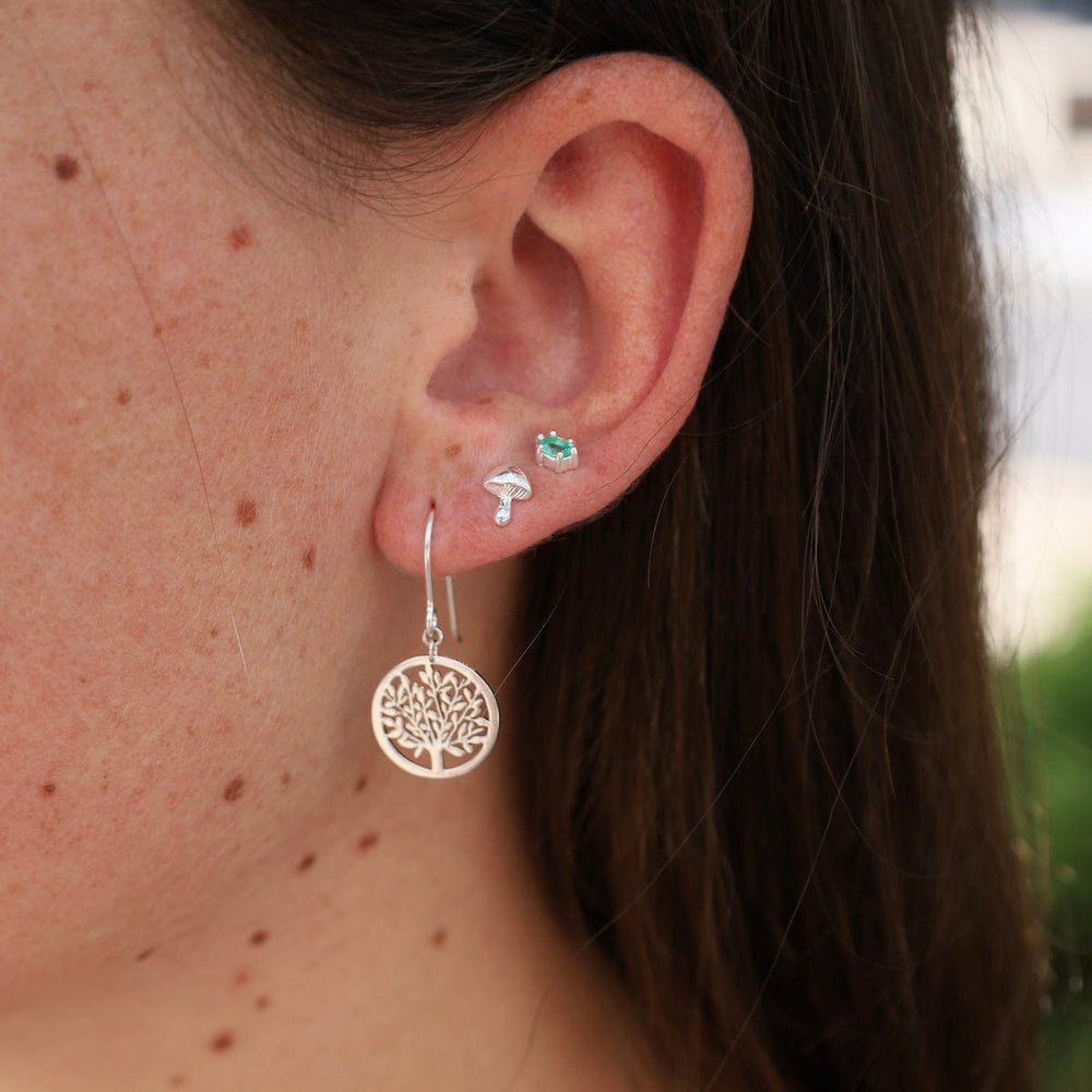 
                      
                        EAR Small Tree of Life in Circle Earrings – Sterling Silver
                      
                    