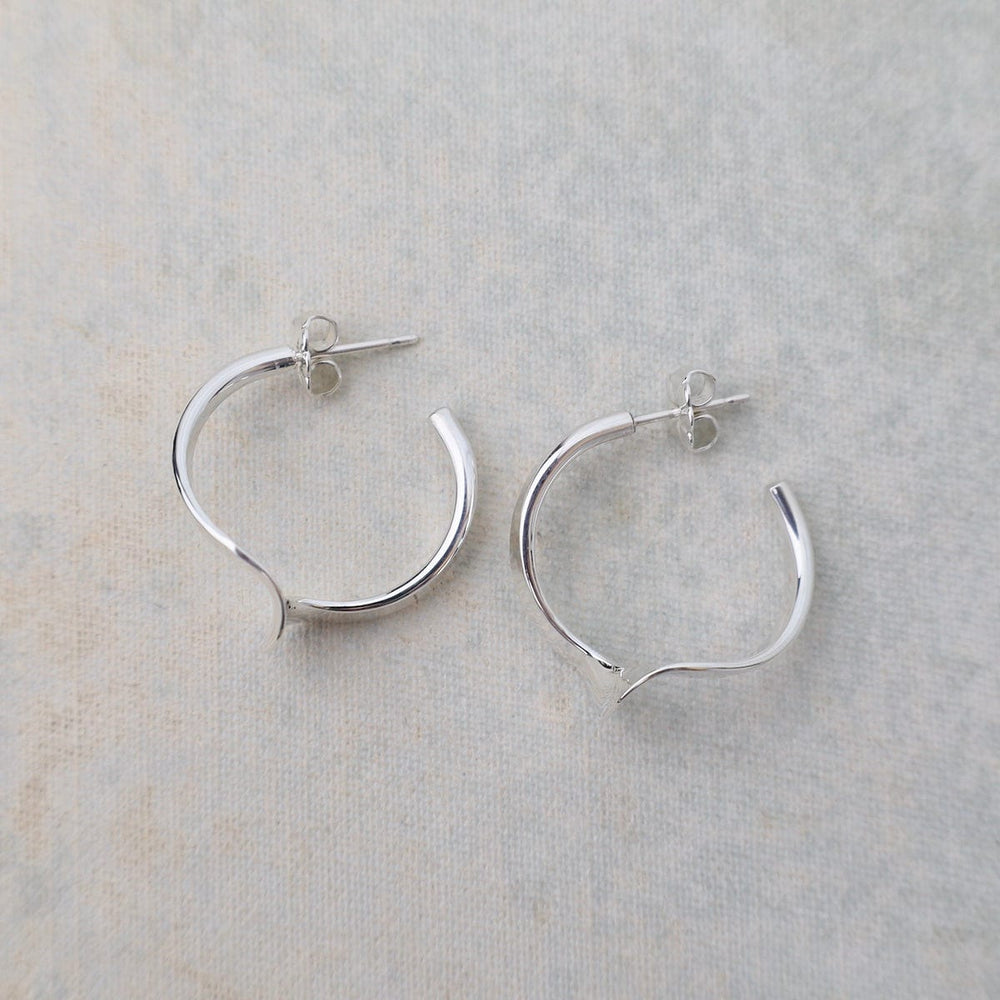 
                      
                        EAR Small Twist Silver Hoop Earrings
                      
                    