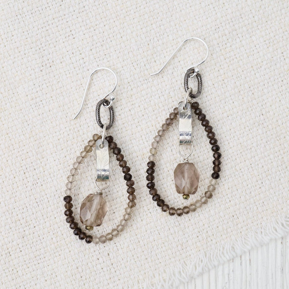 
                  
                    EAR Smokey Quartz Ombre Hoop Earrings
                  
                