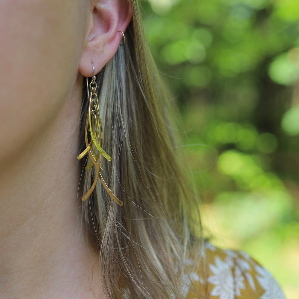 
                  
                    EAR Solid Brass Mod Fringe Dangle Earring
                  
                