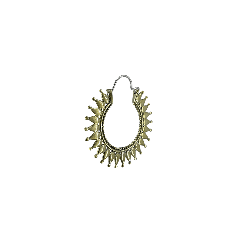 
                  
                    EAR Solid Brass Radiant Sun Hoop Earrings
                  
                