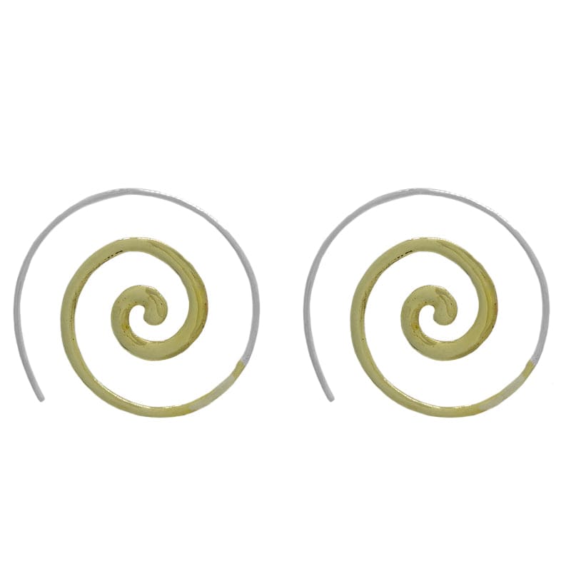 EAR Solid Brass Spiral Hoop