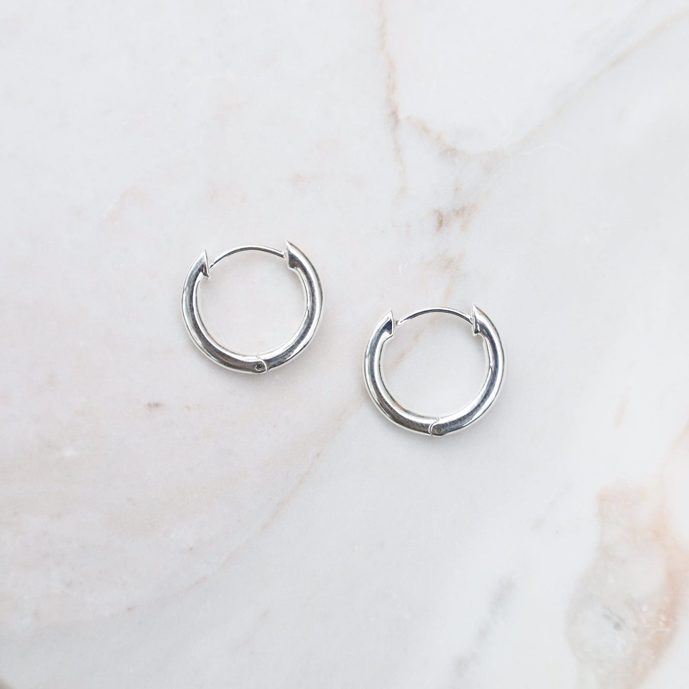 EAR Solid Sterling Silver Huggie Hoop