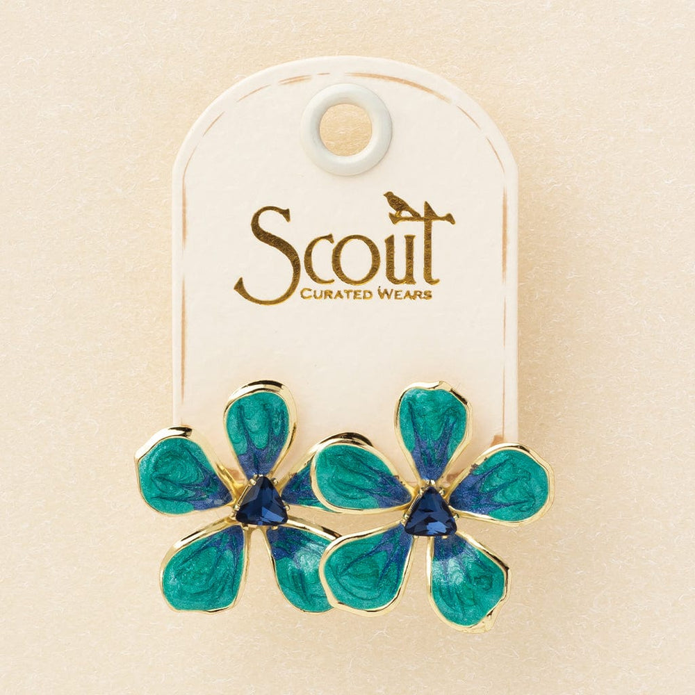 
                      
                        EAR Sparkle & Shine Large Enamel Flower Earring - Sea Green/Gold
                      
                    