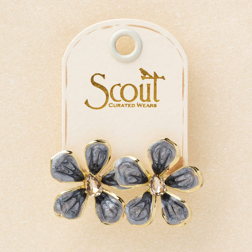 
                      
                        EAR Sparkle & Shine Large Enamel Flower Earring - Warm Gray/Gold
                      
                    