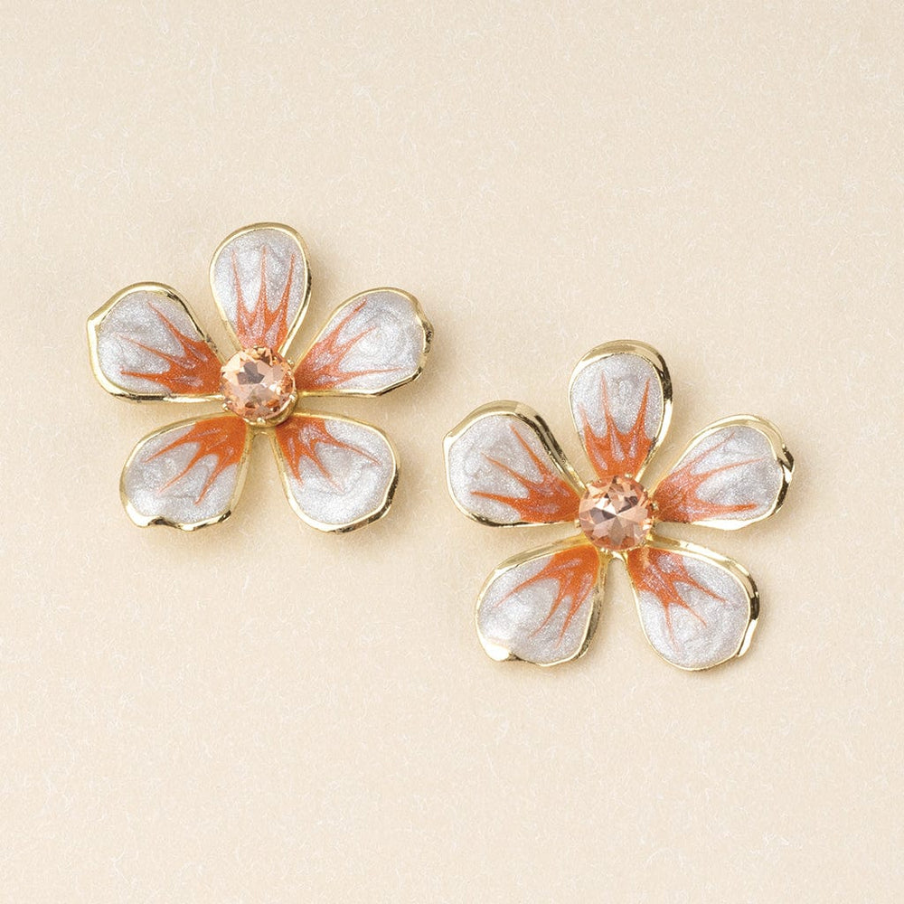 
                      
                        EAR Sparkle & Shine Large Enamel Flower Earrings - Light Gray & Pink/Gold
                      
                    