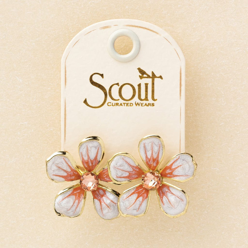 
                      
                        EAR Sparkle & Shine Large Enamel Flower Earrings - Light Gray & Pink/Gold
                      
                    