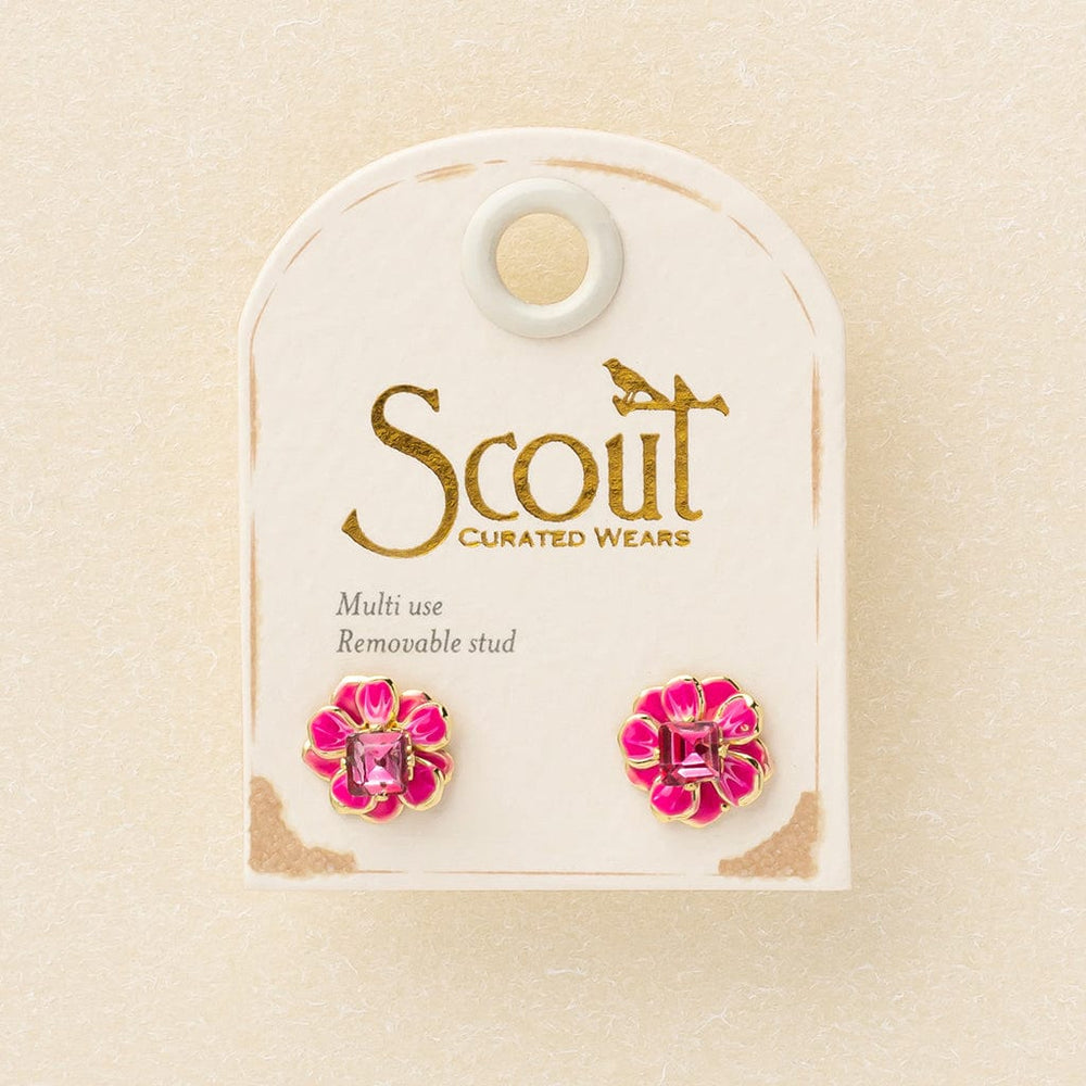 
                  
                    EAR Sparkle & Shine Small Enamel Flower Earrings - Fuchsia
                  
                