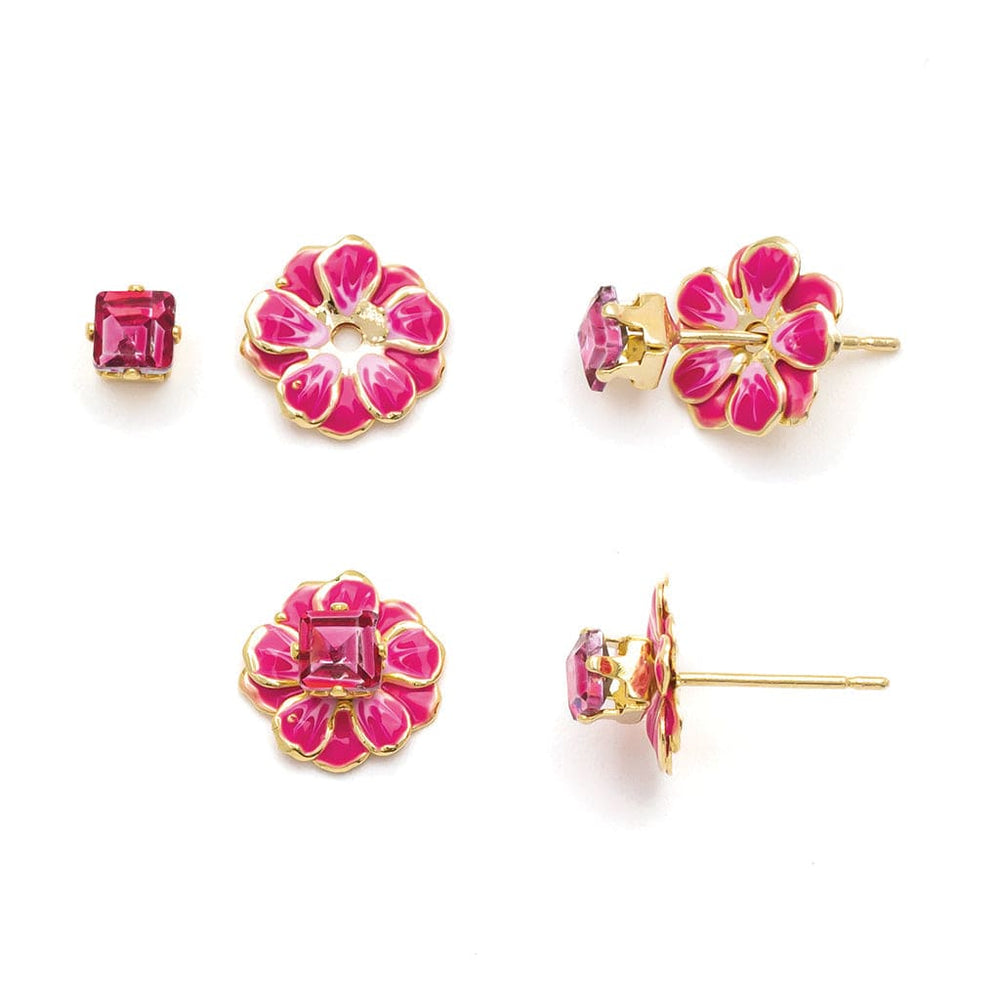 
                  
                    EAR Sparkle & Shine Small Enamel Flower Earrings - Fuchsia
                  
                