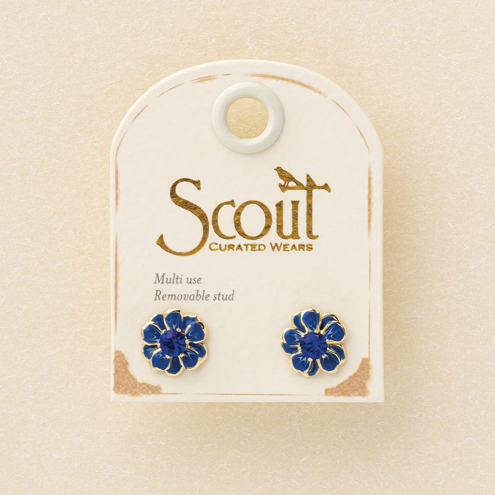 
                      
                        EAR Sparkle & Shine Small Enamel Flower Earrings - Sapphire
                      
                    