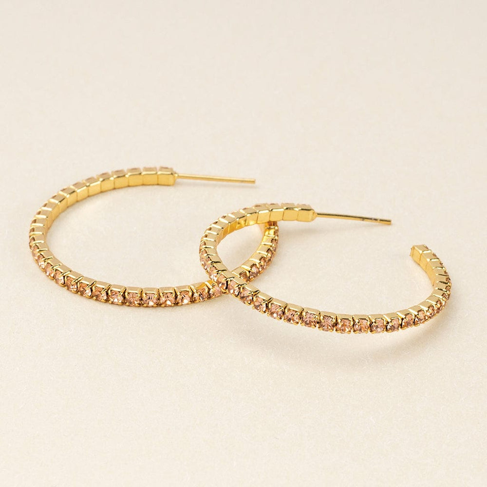 
                      
                        EAR Sparkle & Shine Small Rhinestone Hoop Earrings - Champagne
                      
                    