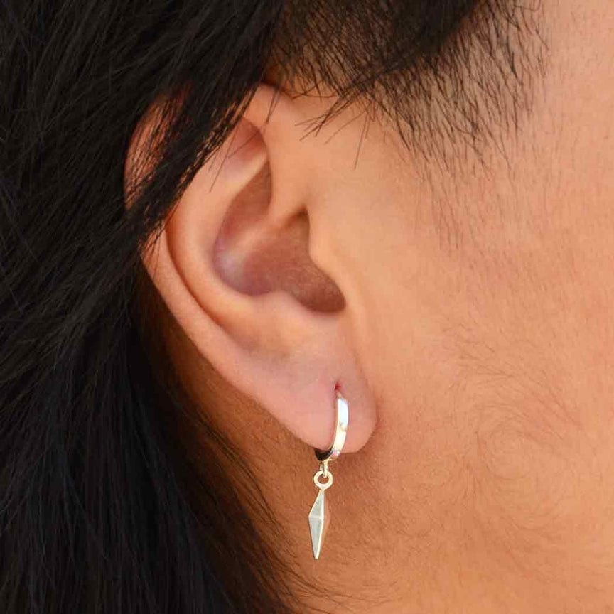 EAR Spike Huggie Hoops