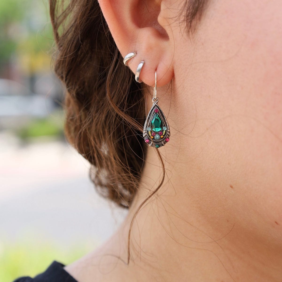 EAR-SPL Emerald Teardrop Earrings