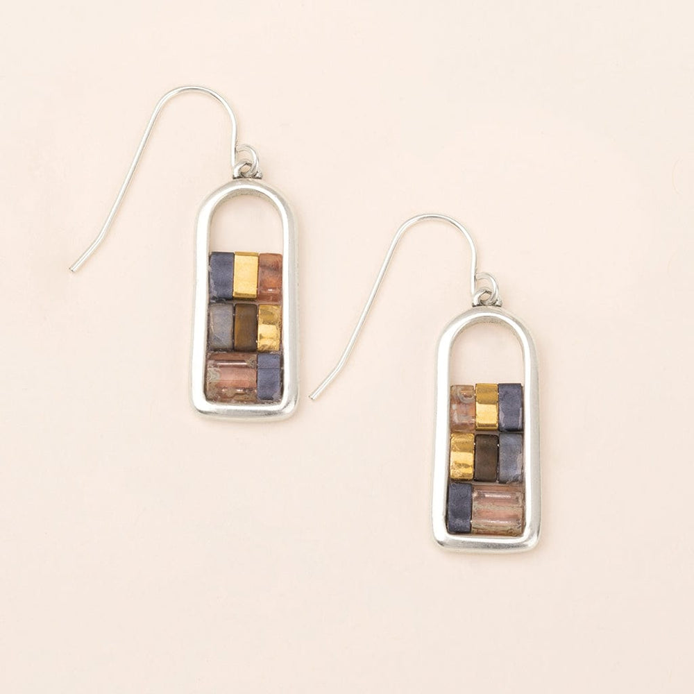 
                  
                    EAR-SPL Good Karma Miyuki Frame Earring - Gunmetal/Silver
                  
                