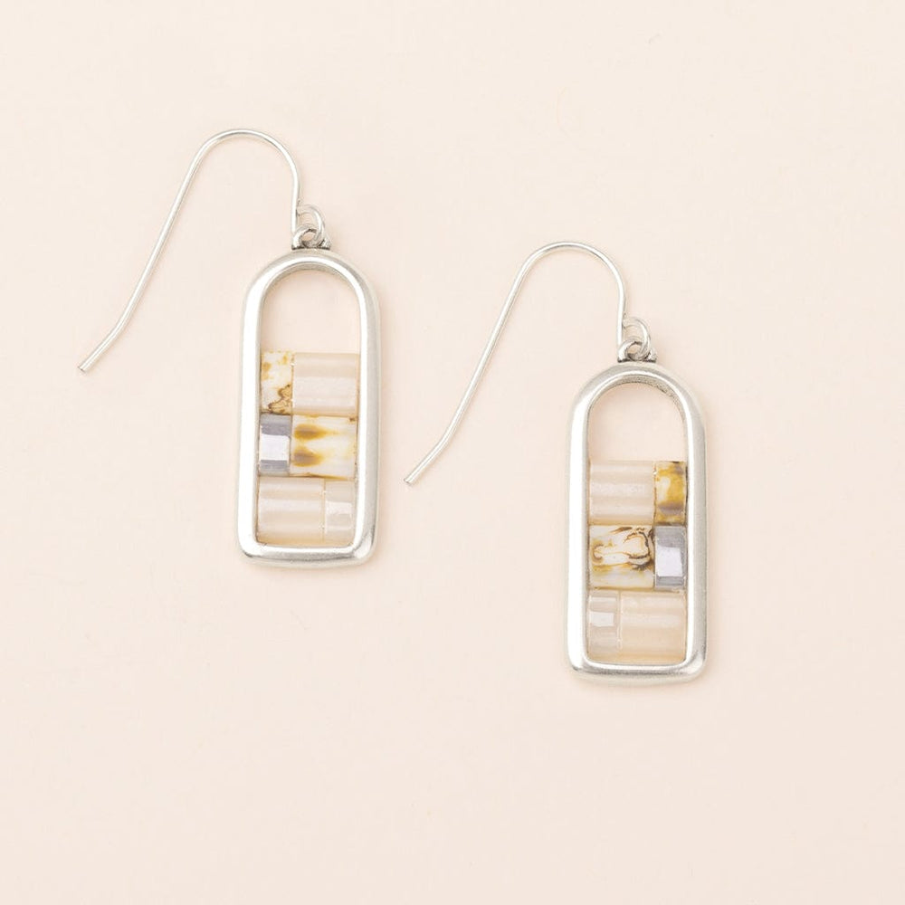 
                  
                    EAR-SPL Good Karma Miyuki Frame Earring - Ivory/Silver
                  
                