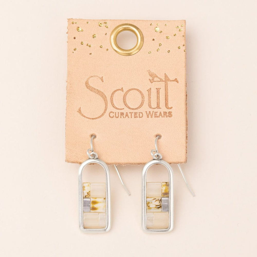 
                  
                    EAR-SPL Good Karma Miyuki Frame Earring - Ivory/Silver
                  
                