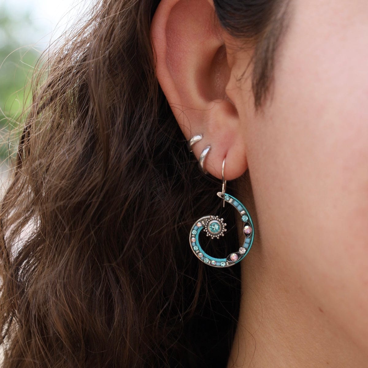 EAR-SPL Ice Spiral Earrings