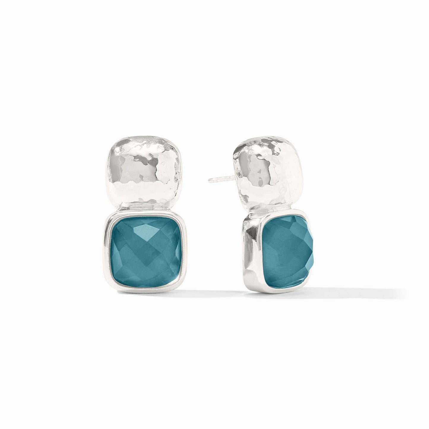 EAR-SPL Iridescent Montana Blue Silver Catalina Earrings