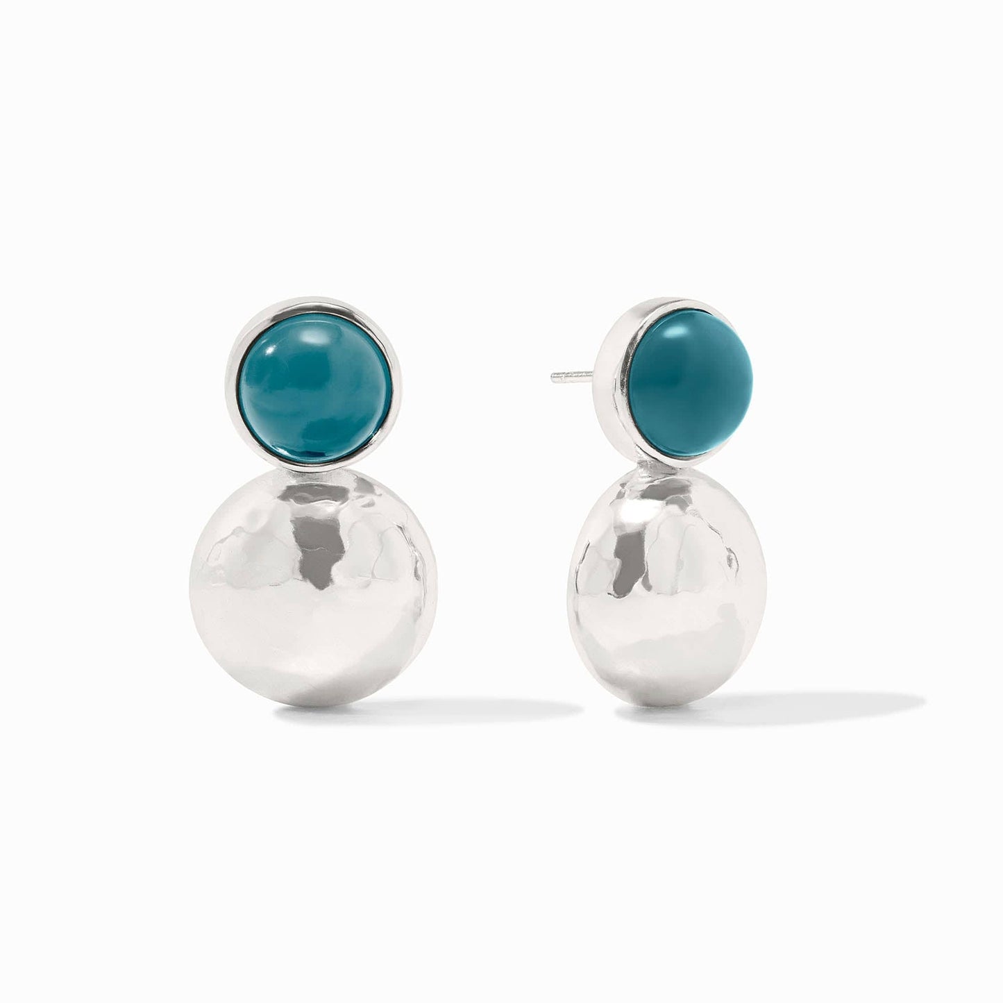 EAR-SPL Iridescent Montana Blue Silver Solara Midi Earrings