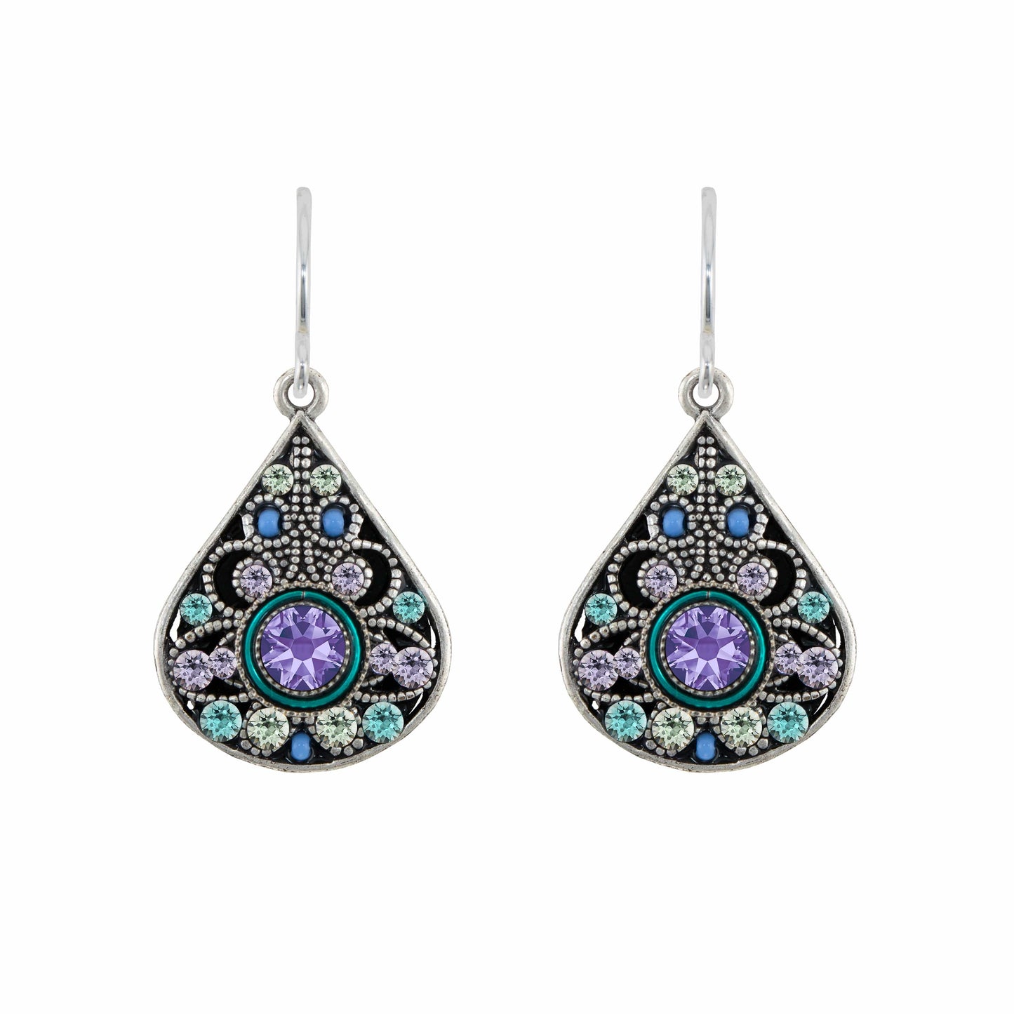 EAR-SPL Large Filigree Teardrp Earrings - Tanzanite