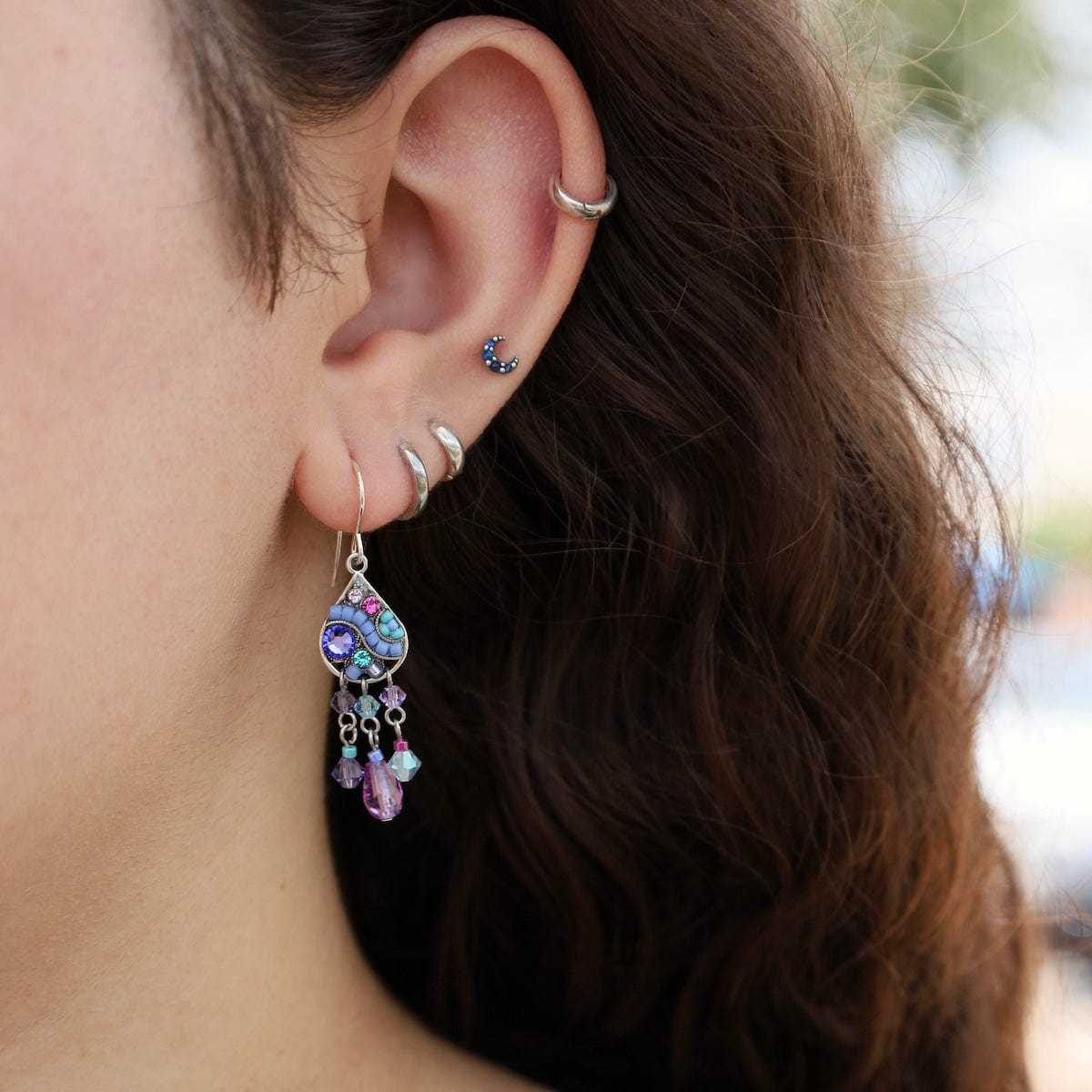 EAR-SPL Lavender Mosaic Earrings