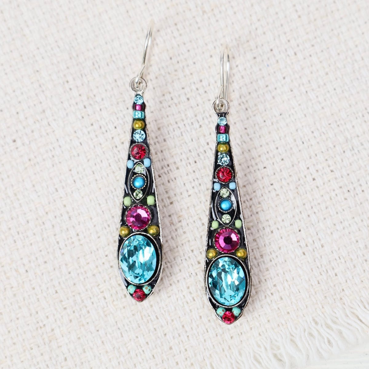 EAR-SPL Light Turquoise Stiletto Long Earrings