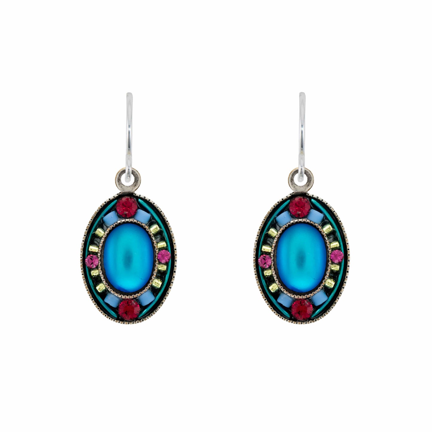EAR-SPL Moonlight Single Oval Earrings - Bermuda Blue