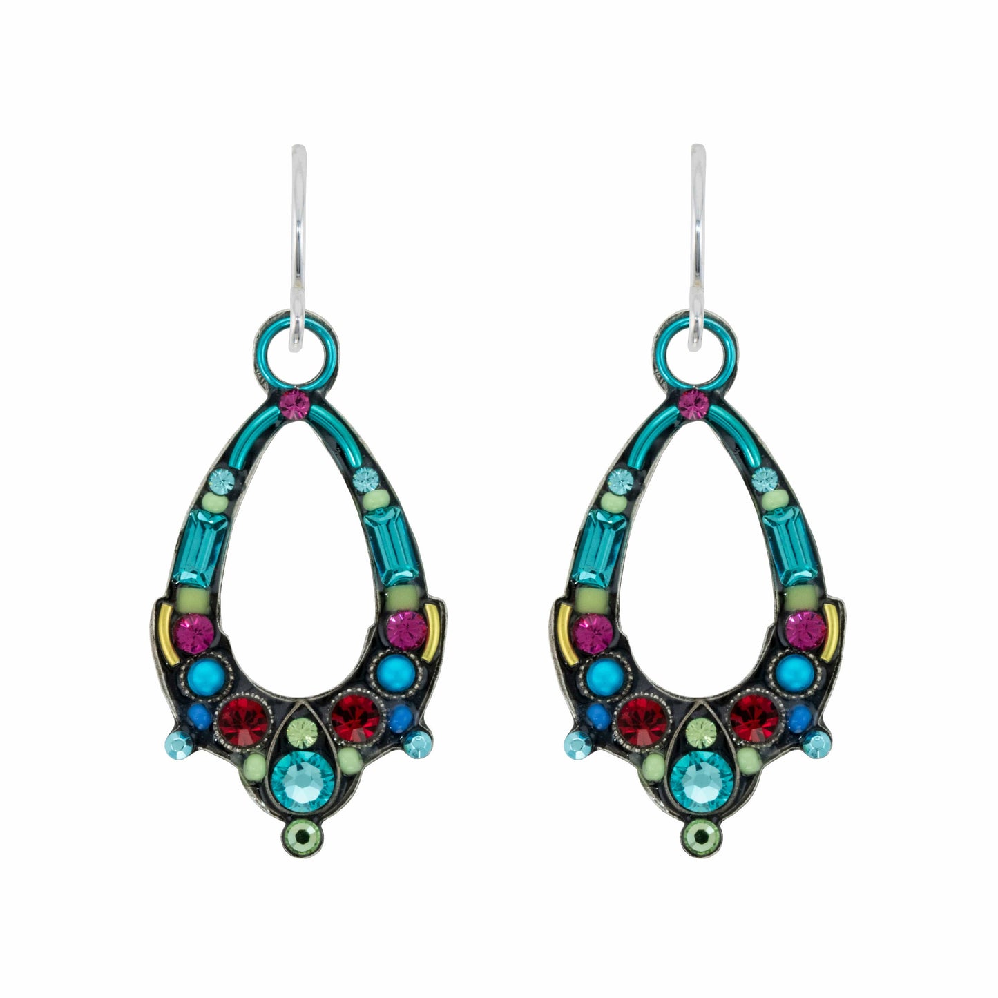 EAR-SPL Oval Hoop Earring - Light Turquoise