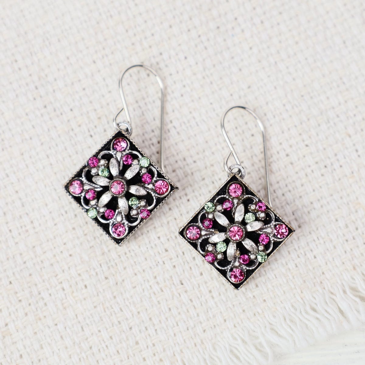 EAR-SPL Rose Diamond Shaped Filigree Earrings