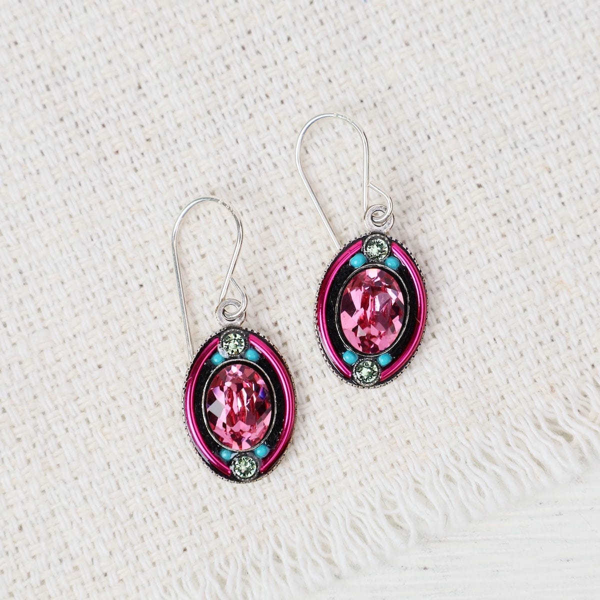 EAR-SPL Rose La Dolce Vita Crystal Oval Earrings