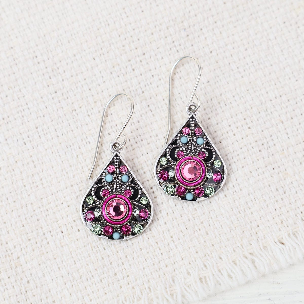EAR-SPL Rose Large Filigree Teardrop Earrings