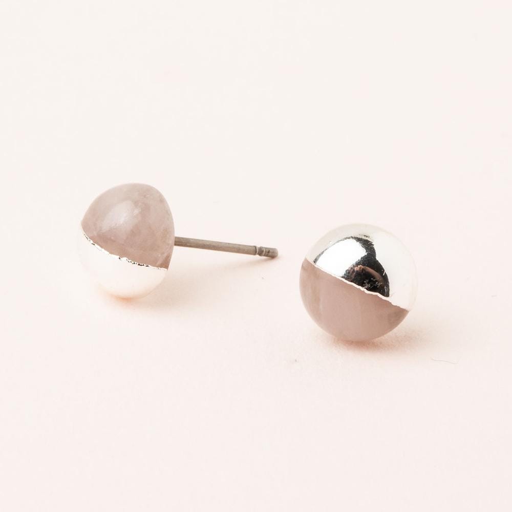 
                      
                        EAR-SPL Scout Dipped Stone Stud - Rose Quartz/ Silver
                      
                    