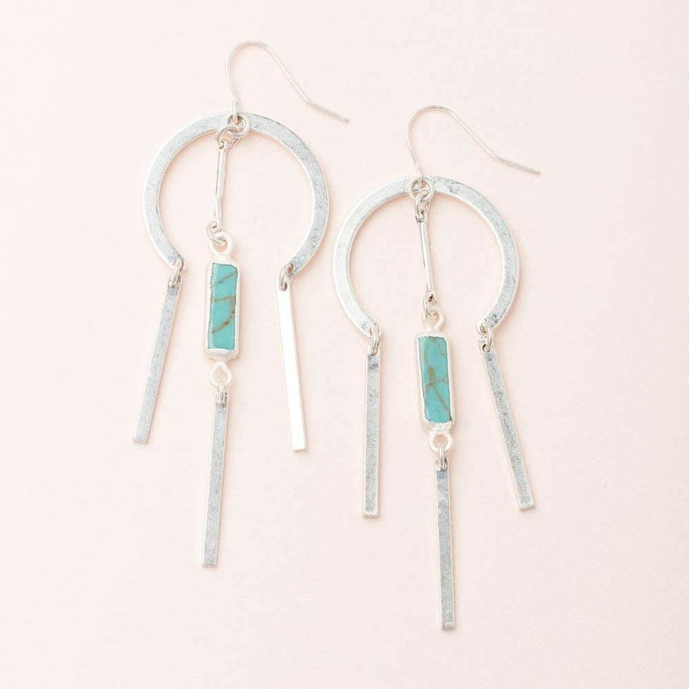 EAR-SPL Scout Dream Catcher Stone Earring - Turquoise/Silver