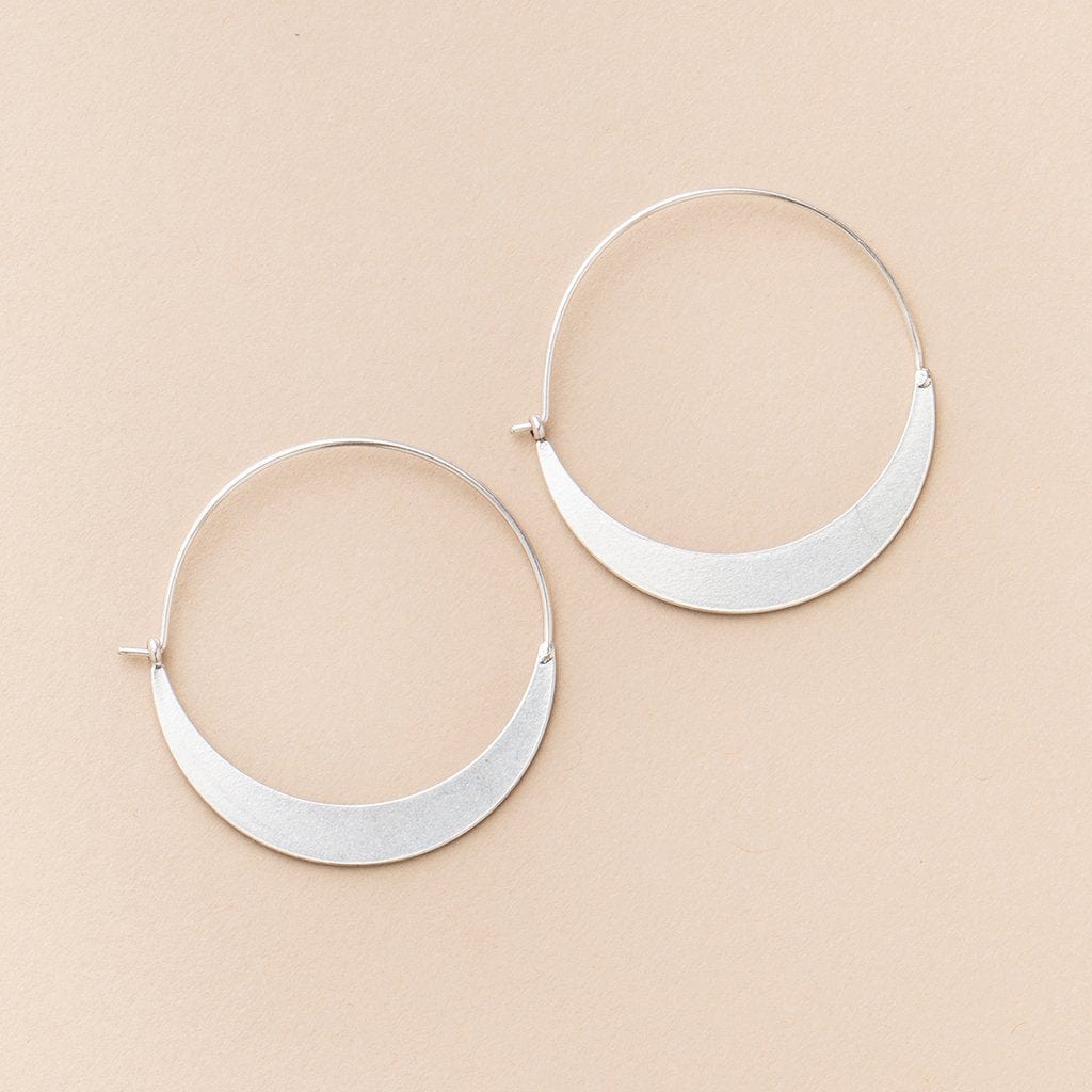 EAR-SPL Scout Refined Earring Collection - Crescent Hoop/Sterling Silver