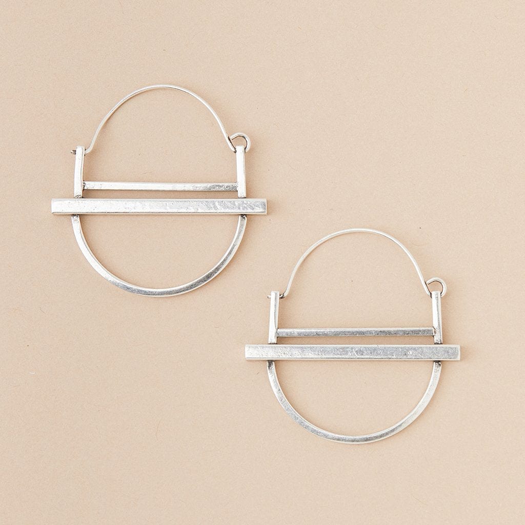 EAR-SPL Scout Refined Earring Collection - Saturn Hoop/ Sterling Silver