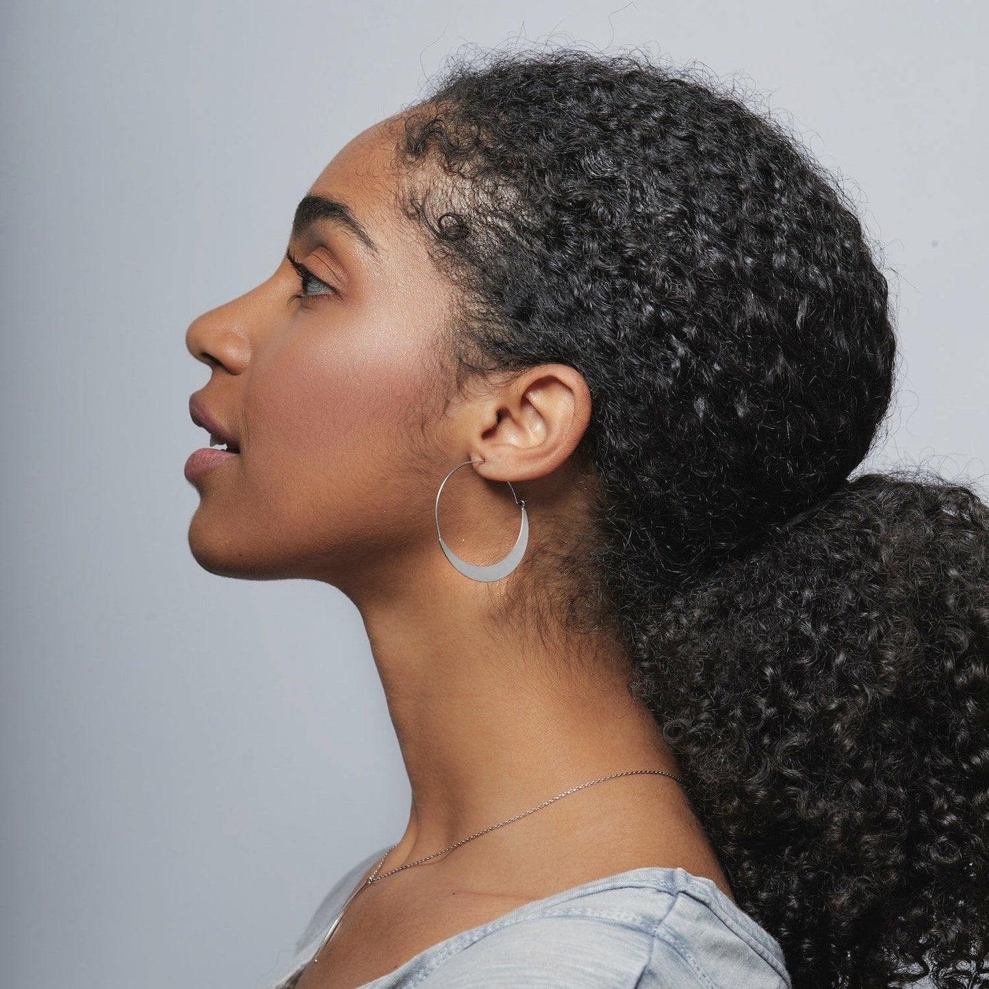 EAR-SPL Scout Refined Earrings - Crescent Hoops Sterling Silver