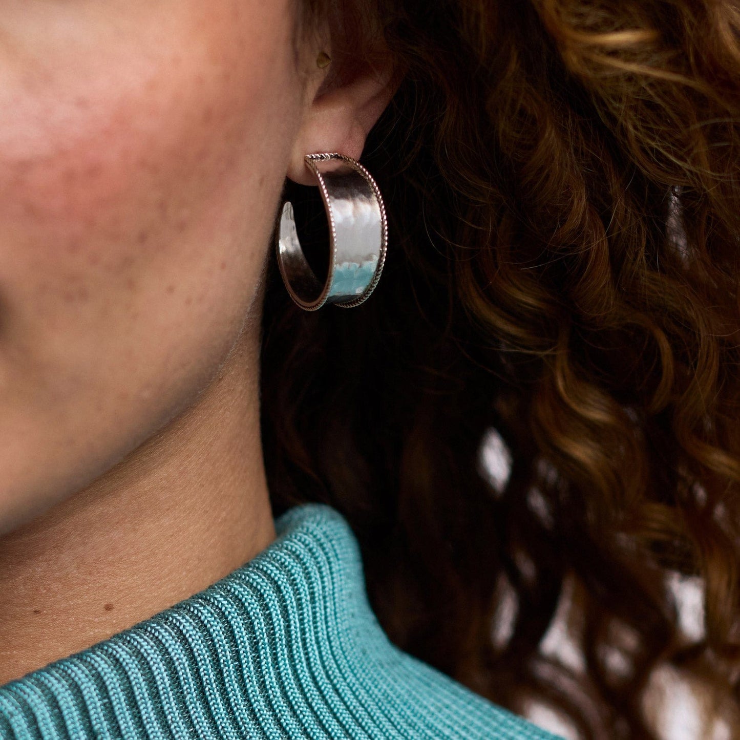 EAR-SPL Silver Savoy Hoop Earrings